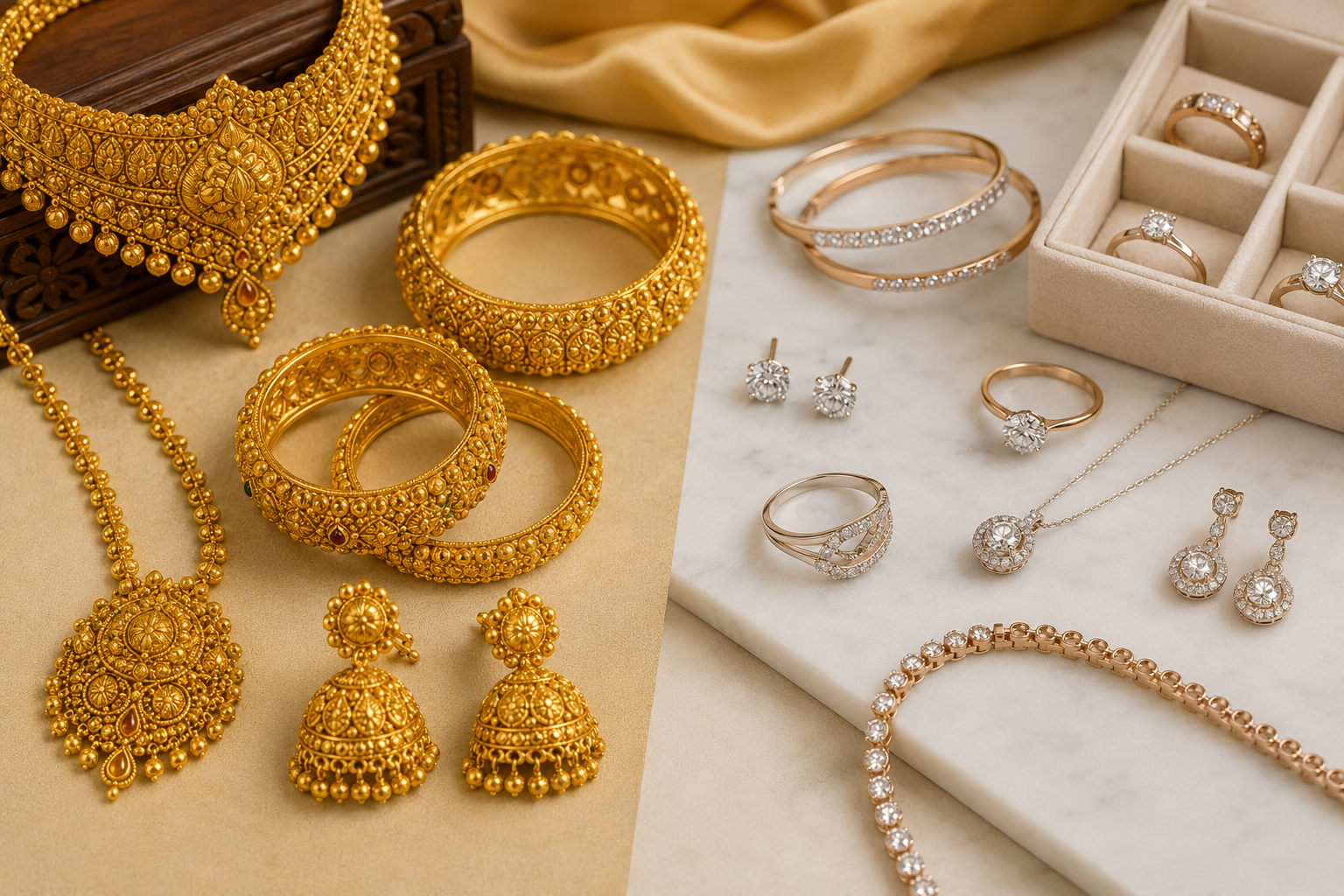 22K vs 18K Gold Jewellery