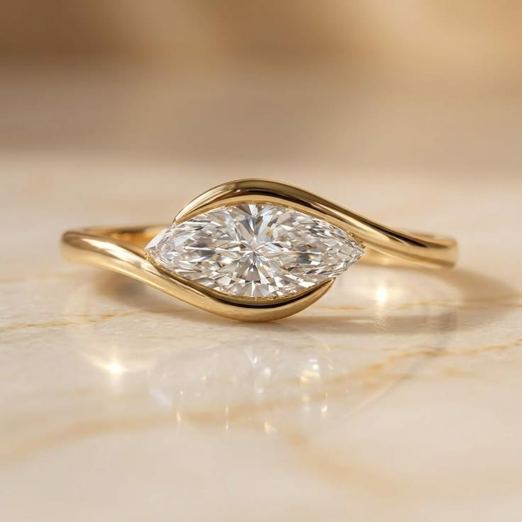 East-West Setting Engagement Rings