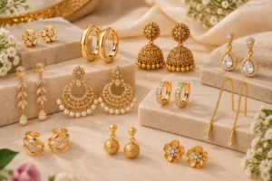 gold earrings